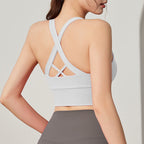 Cross Back Shockproof Yoga Bra