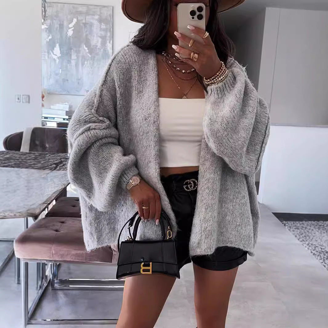 Oversized Knit Casual Women's Sweater