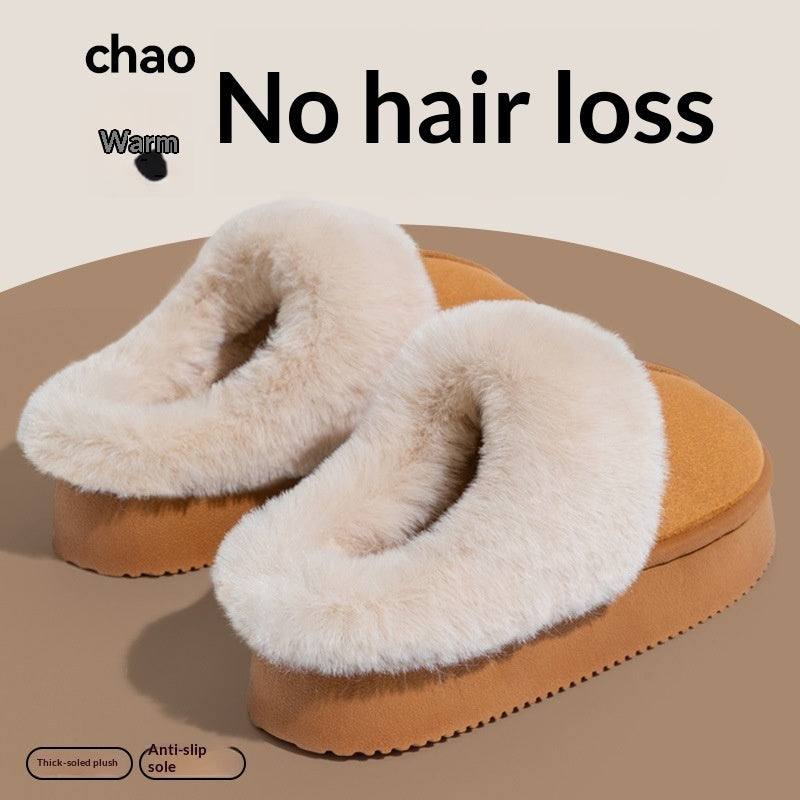Indoor Warm Anti-slip Thick Sole Cotton Slippers