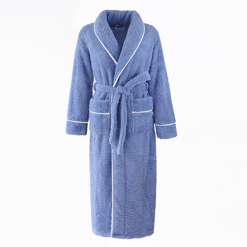 Thickened Cotton Velvet Luxury Couple Bathrobe Pajamas