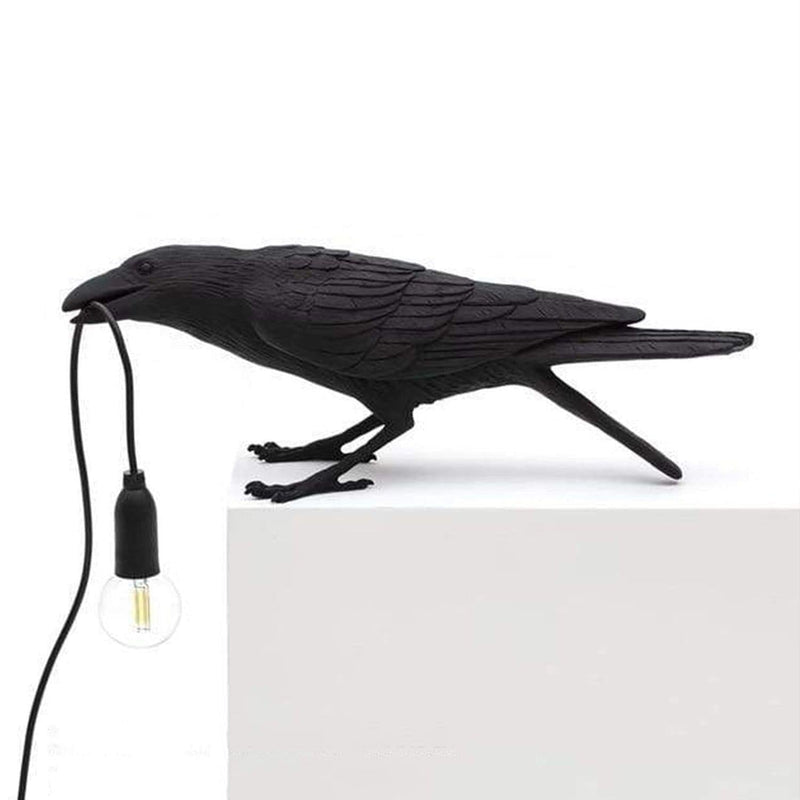 The Raven Bird Lamp Black / Sitting / US | Lily & Eden