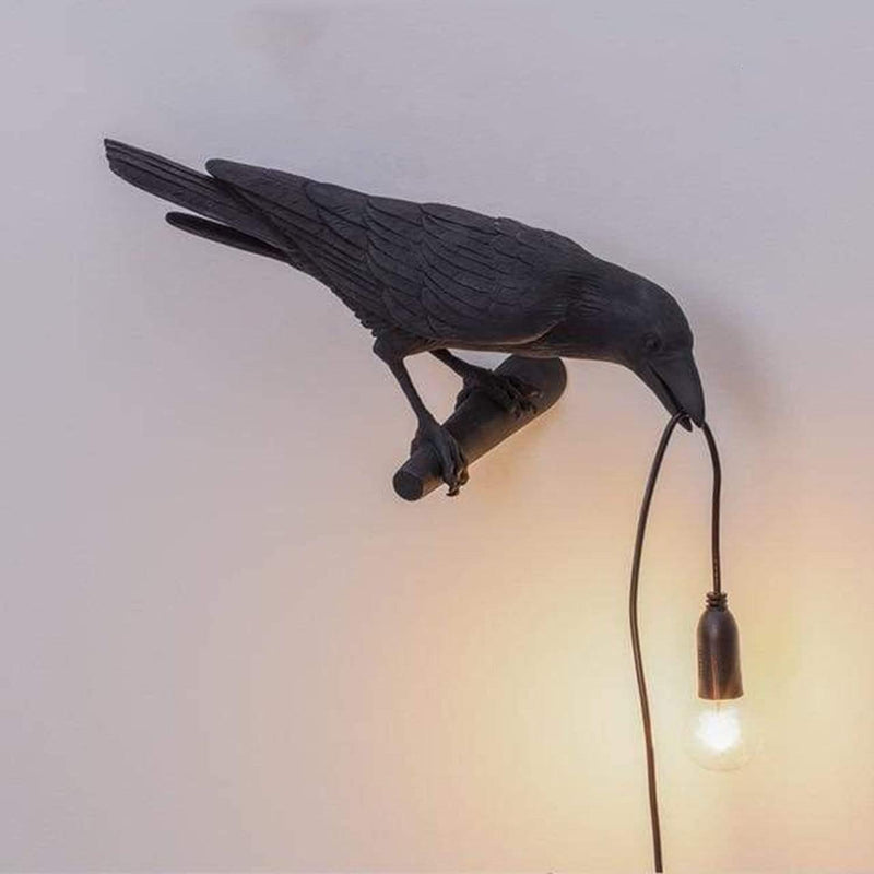 The Raven Bird Lamp Black / Wall Right / US | Lily & Eden