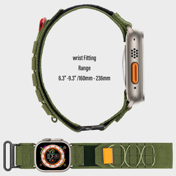 Nylon Canvas Loop Velcro-reim til Apple Watch