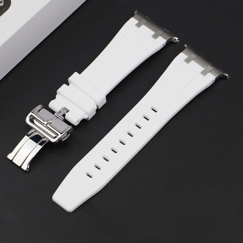 Ny AP Tykk Silikonreim med Titanadapter til Apple Watch